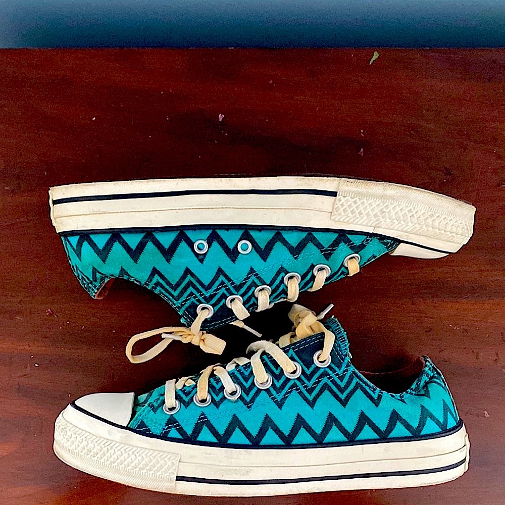 Teal Zigzag Converse x Missoni Sneakers